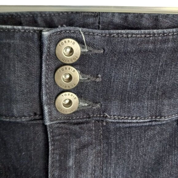 Torrid Size 20 Short Jeggings Jeans Womens Super Stretch Dark Wash Denim Blue - Picture 4 of 11